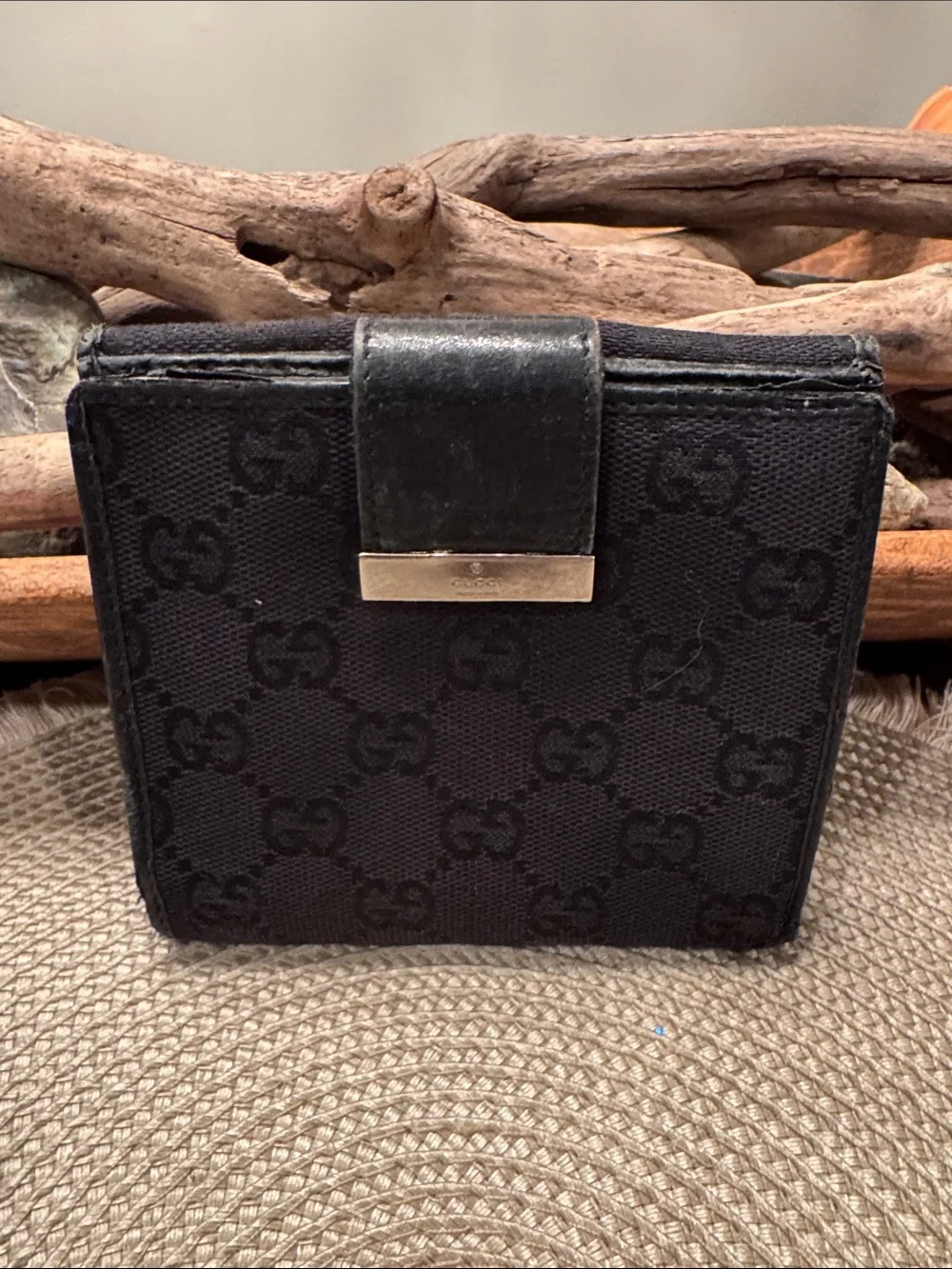 Gucci Men’s Black GG Canvas Bifold Wallet